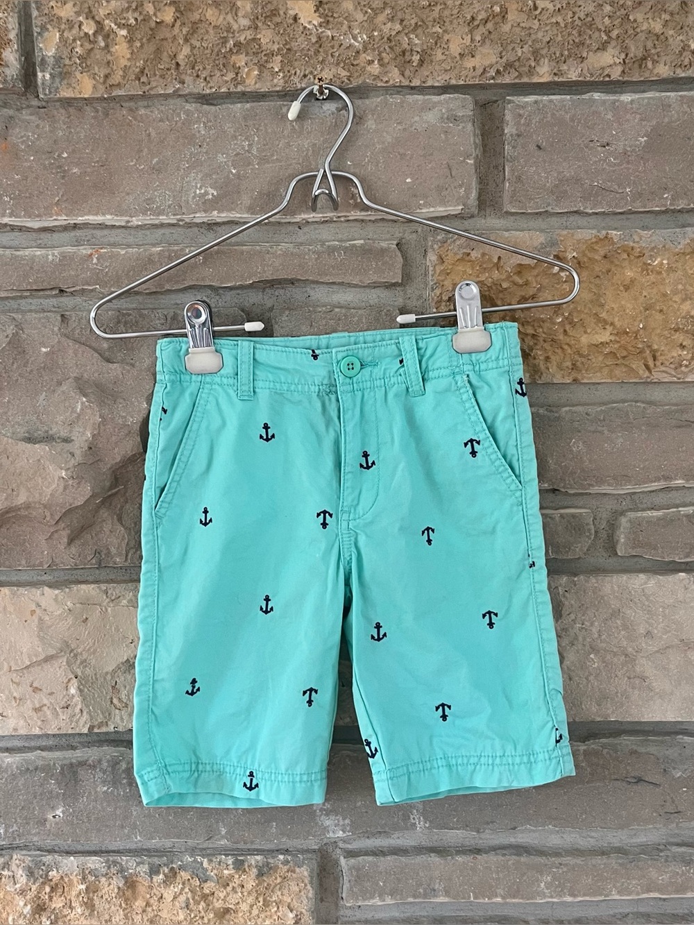 Carter’s Aqua Blue Shorts with Anchors Size 6 Boys